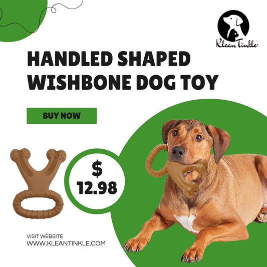 Handled Shaped Wishbone Dog Toy for Aggressive Chewers Long Lasting Chew Toy