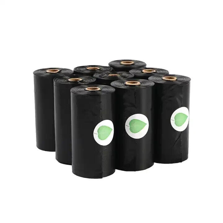 Chic Tweed Dispenser with 135 Scented Black Biodegradable Dog Poop Bags 9 Rolls