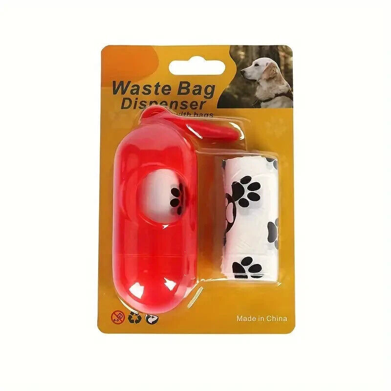 Compostable Dog Waste Bag Dispenser w/ 2 Compostable Poop Bag Rolls + Bag Holder