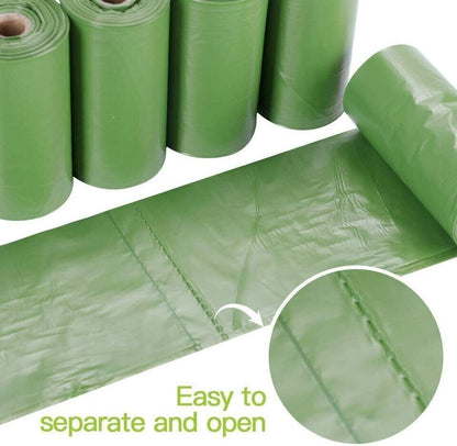 240 Scented Compostable Dog Poop Bags with Dispenser and PVC bag holder 16 rolls