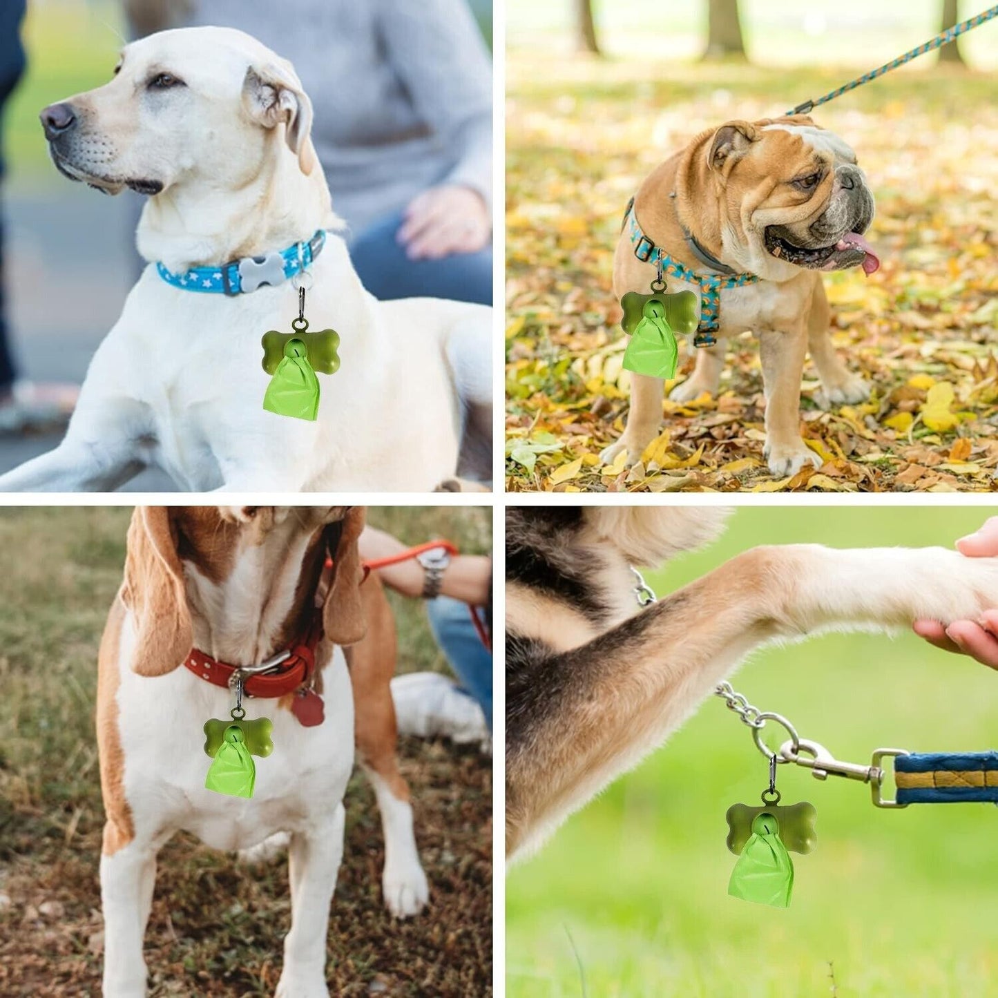 120 Scented Biodegradable Dog Poop Bags 8 rolls with Dispenser and Bag Holder