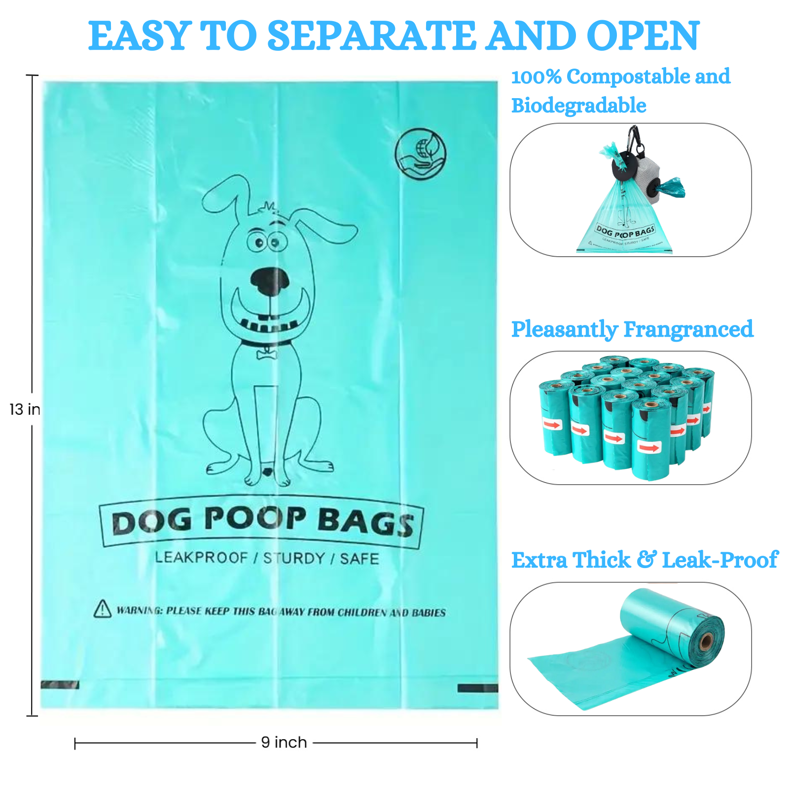 Chic Tweed Dispenser and Bag Holder w/  255 Biodegradable Dog Poop Bags 17 rolls