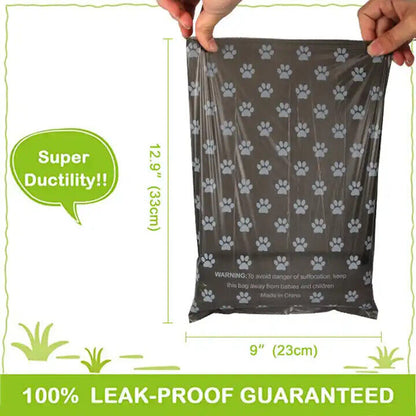 300-570ct Scented black Bags + Holders 19 or 37 Rolls of Doggie Poop Waste Bags