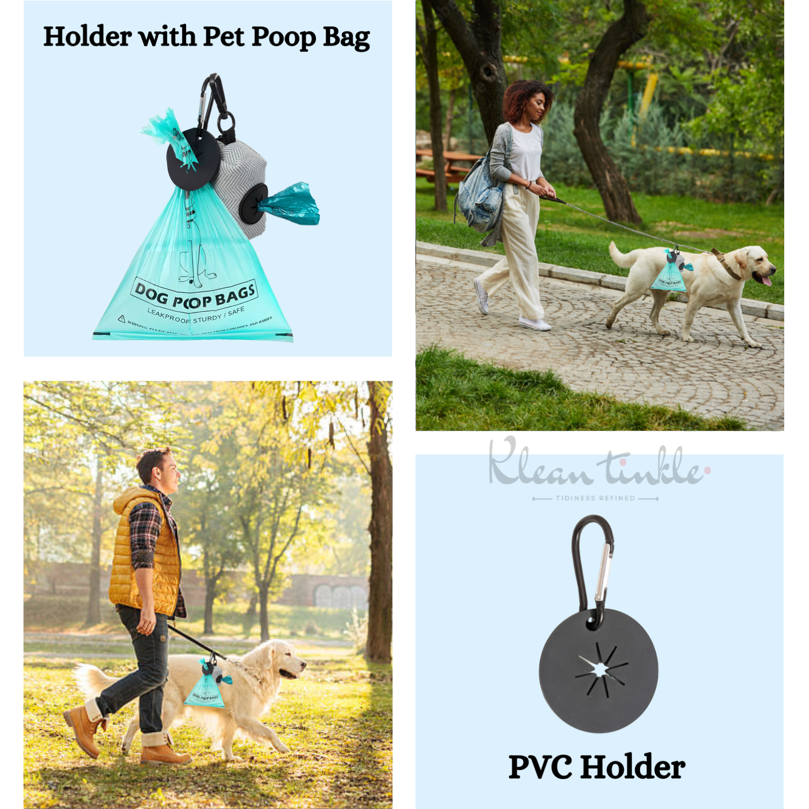 Chic Tweed Dispenser and Bag Holder w/  255 Biodegradable Dog Poop Bags 17 rolls