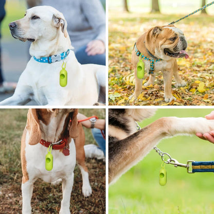 Compostable Dog Waste Bag Dispenser and Bag Holder with 150 poop bags = 15 rolls