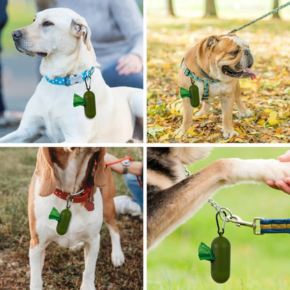 Compostable Dog Waste Bag Dispenser w/ 2 Compostable Poop Bag Rolls + Bag Holder