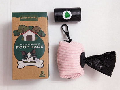 Chic Tweed Dispenser with 135 Scented Black Biodegradable Dog Poop Bags 9 Rolls