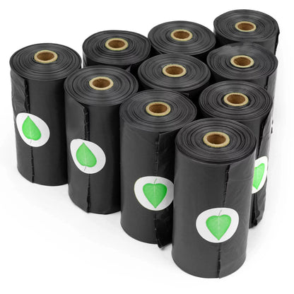 Chic Tweed Dispenser with 135 Scented Black Biodegradable Dog Poop Bags 9 Rolls