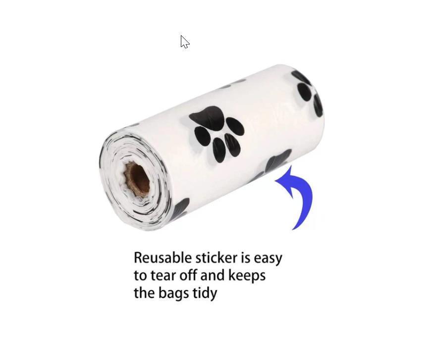 Compostable Dog Waste Bag Dispenser w/ 2 Compostable Poop Bag Rolls + Bag Holder