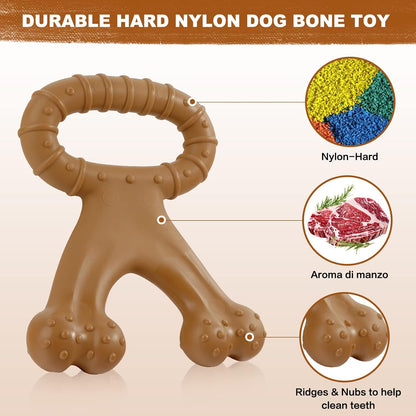 Handled Shaped Wishbone Dog Toy for Aggressive Chewers Long Lasting Chew Toy