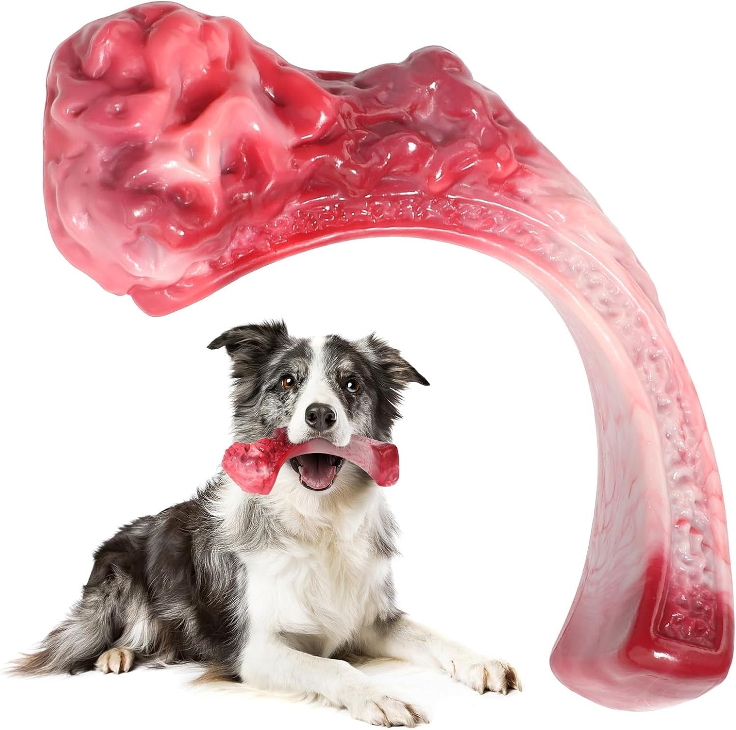 Large Tomahawk Dog Chew Toy for Aggressive Chewers Steak shaped High Quality Nylon Beef Flavored Chew Toy