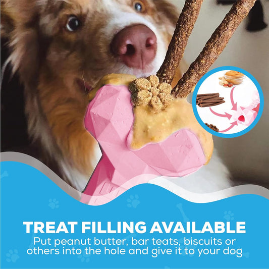 Many Options Available: High Quality Natural Rubber Dog Chew Toys - Durable & Snack Fillable Dog Bones