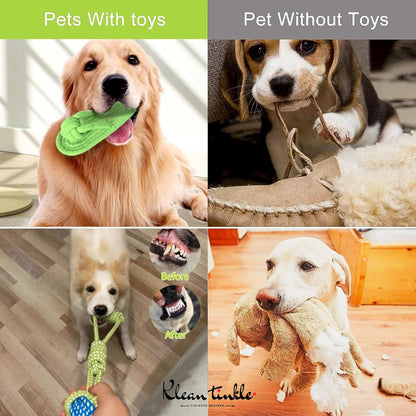 Set of 8 Tug Rope Chew Toys for Dogs - Bite Resistant Cotton Ropes for Aggressive Chewers