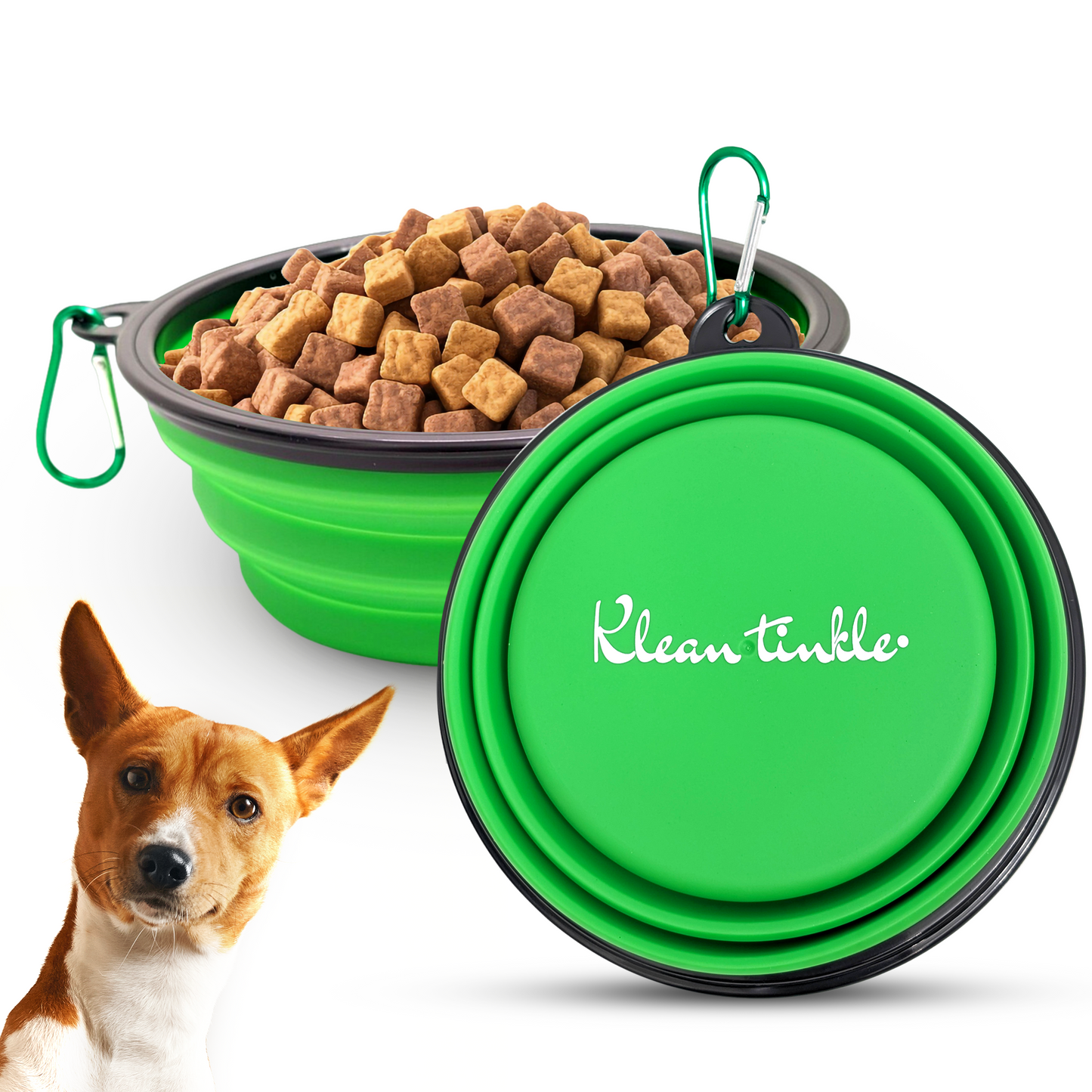 Chic Portable Travel Collapsible Foldable Pet Dog Bowl for Food & Water Dish Different Colors To Choose From