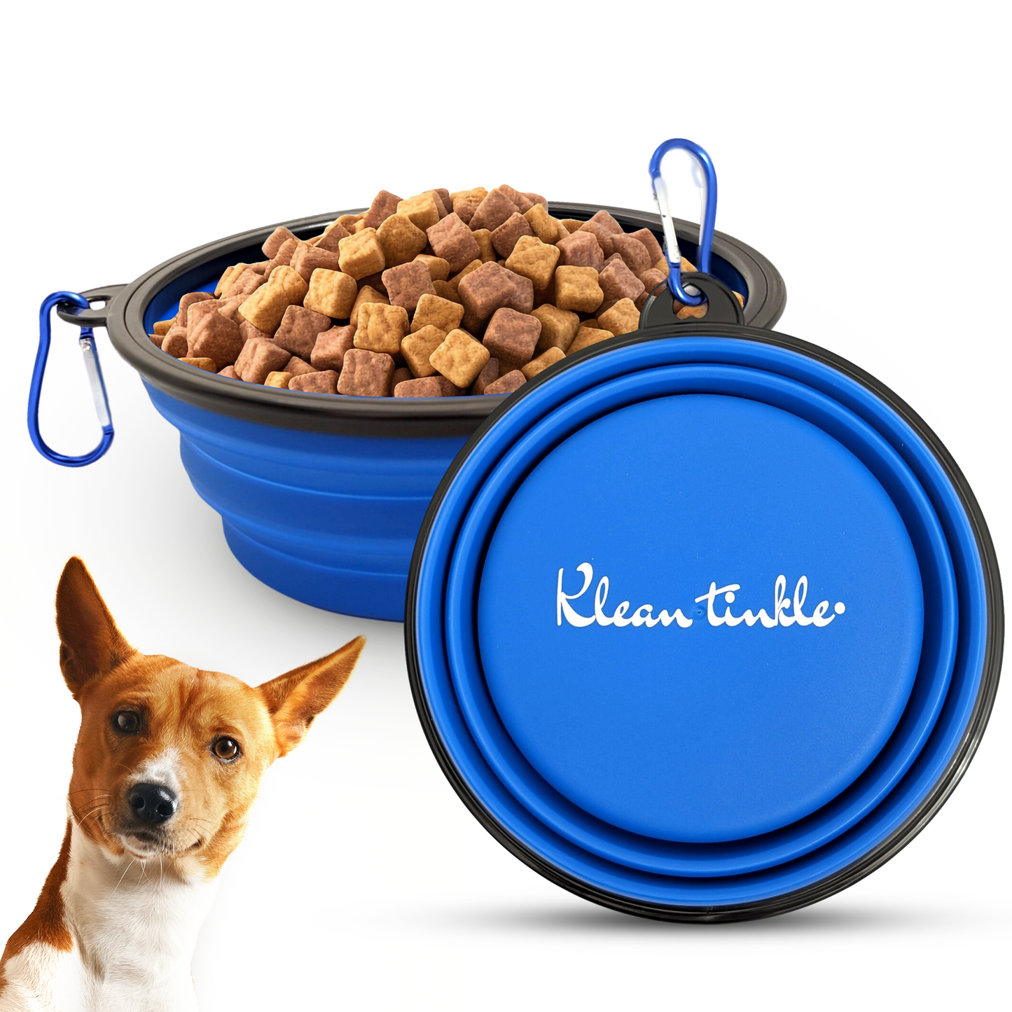 Chic Portable Travel Collapsible Foldable Pet Dog Bowl for Food & Water Dish Different Colors To Choose From