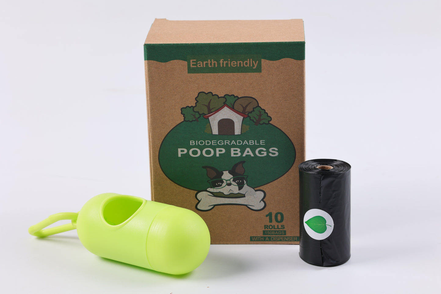 42 Rolls of Biodegradable Dog Waste Bags with Plastic Dispenser, 530 Doggie Poop Bags