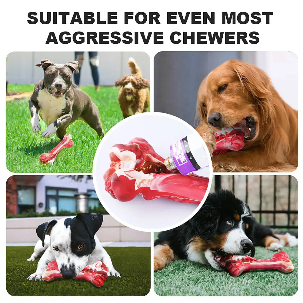 3 Sizes Available: High-Quality Natural Rubber Dog Chew Toys for Aggressive Chewers