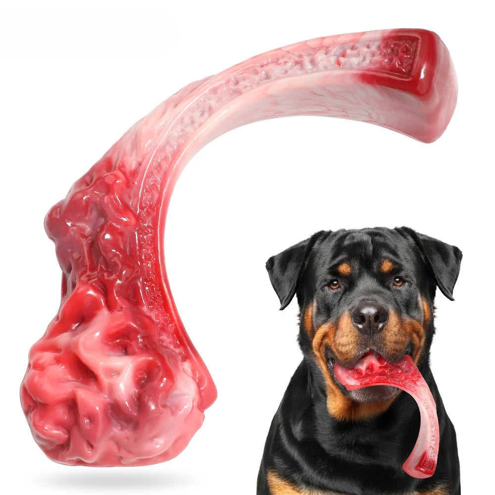 Large Tomahawk Dog Chew Toy for Aggressive Chewers Steak shaped High Quality Nylon Beef Flavored Chew Toy