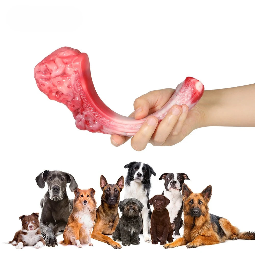 Large Tomahawk Dog Chew Toy for Aggressive Chewers Steak shaped High Quality Nylon Beef Flavored Chew Toy